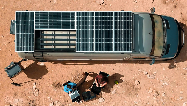 life on road solar panels