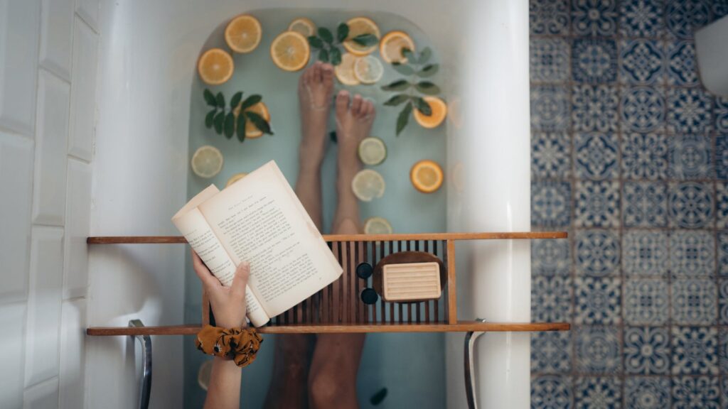 Reading in bathtube