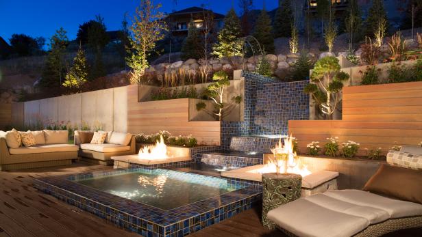 outdoor lounge area