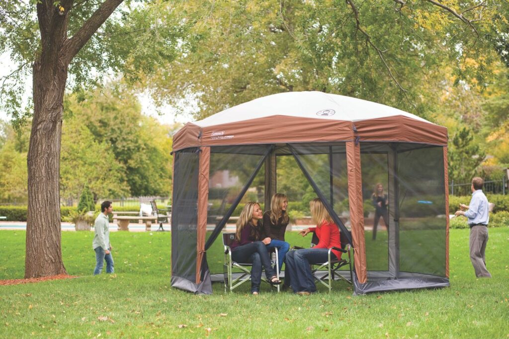 Gazebo tents are the ideal shelter for camping. Similar to pop-ups, also collapse and can be folded for easy transportation. But that’s not all included in gazebo tents. The canopy in this style goes down to the ground and can be zipped for maximum privacy while in nature. An added perk to some canopies are the attached windows and mosquito nets, so you can let in some fresh air while avoiding those pesky bug bites.