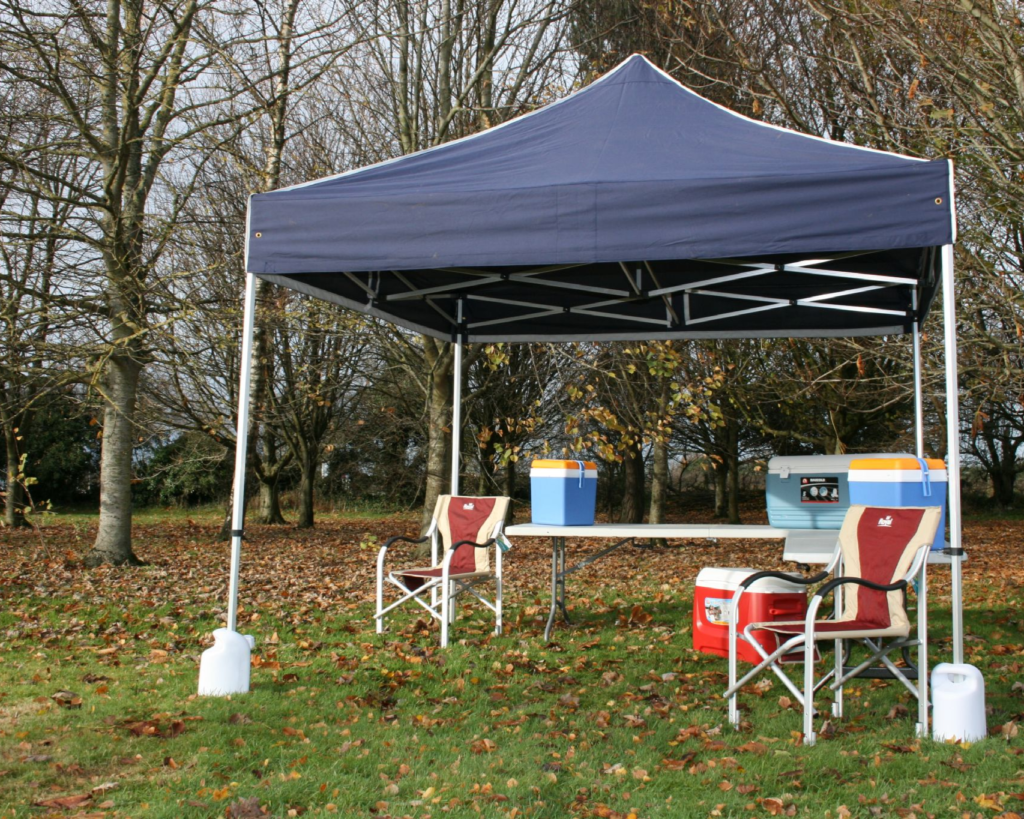 Pop-up canopies or widely known as portable gazebos, are a type of shelter constructed of a metal frame and heavy-duty material that is easily collapsed and folded. This type of gazebo is ideal for providing shade from the sun while camping, or a shelter from rain and wind.