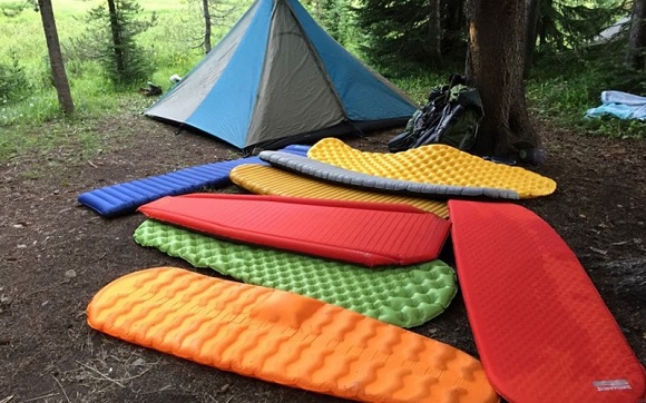 close-up of self-inflatable mats