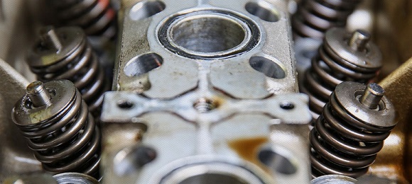 Close-up of valve springs